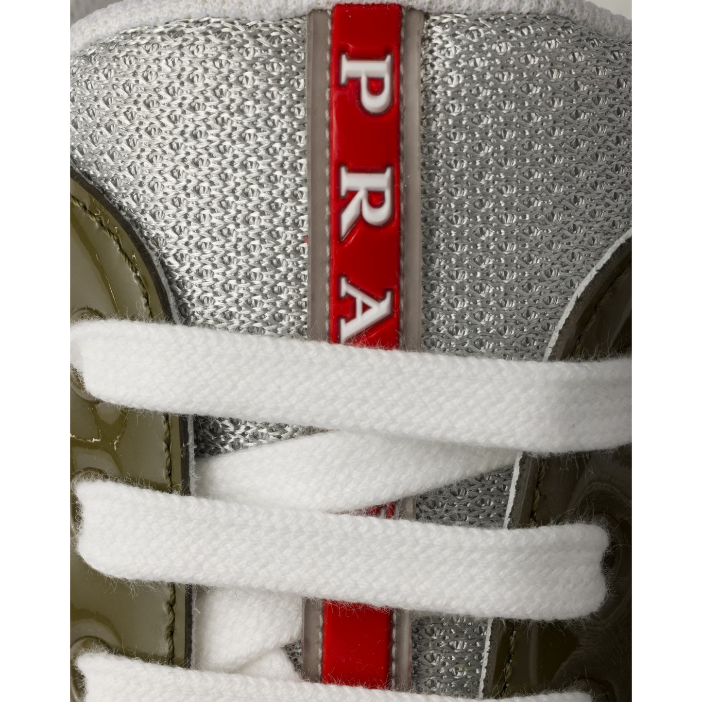 Prada Cup - Olive Green Mesh & Patent