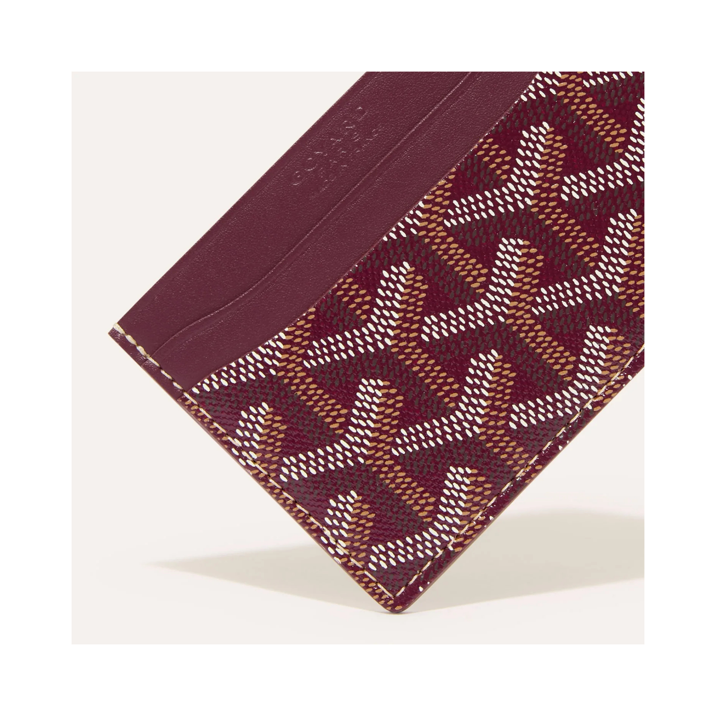 Goyard Saint-Sulpice Card Wallet Burgundy