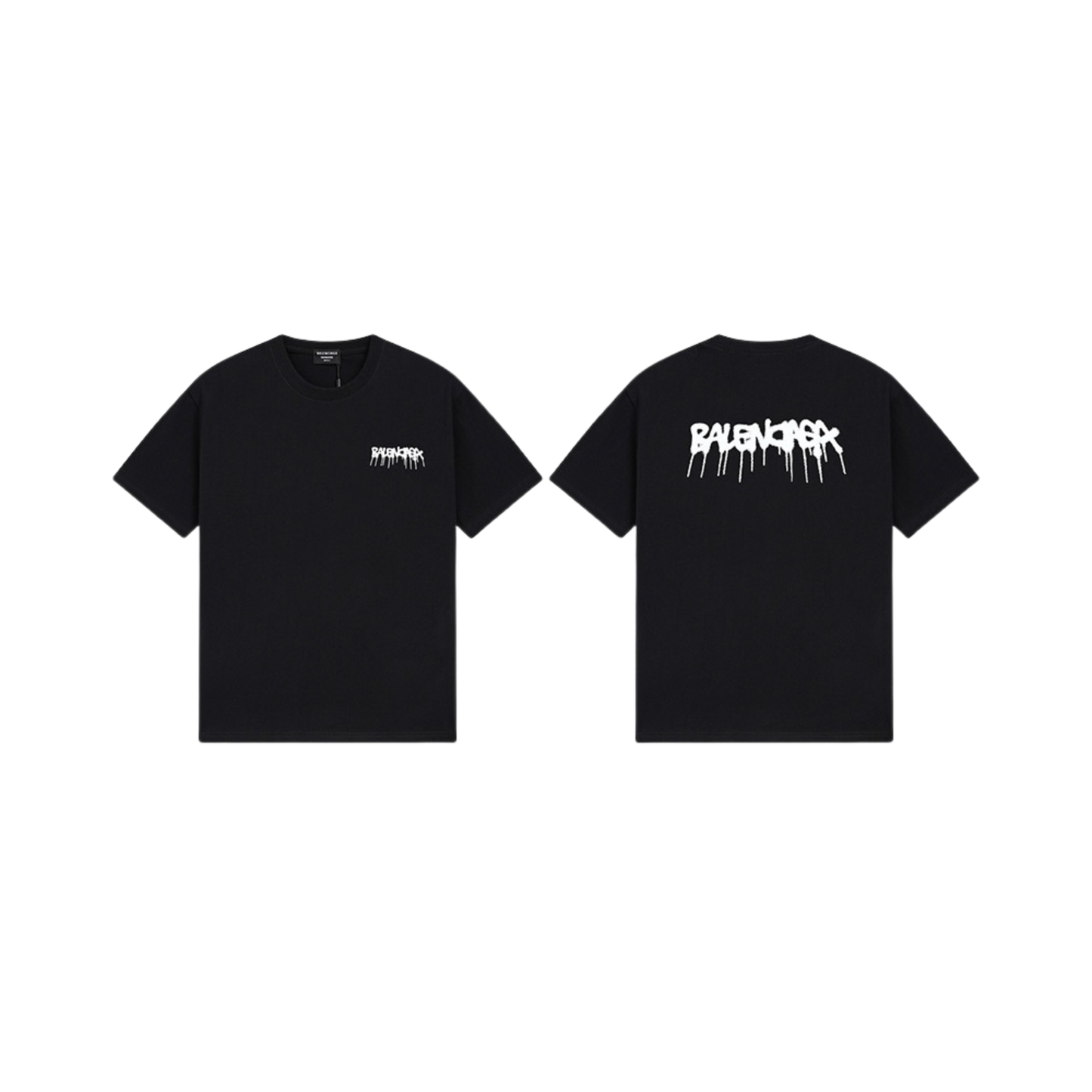Balenciaga Drip Logo T-Shirt - Black