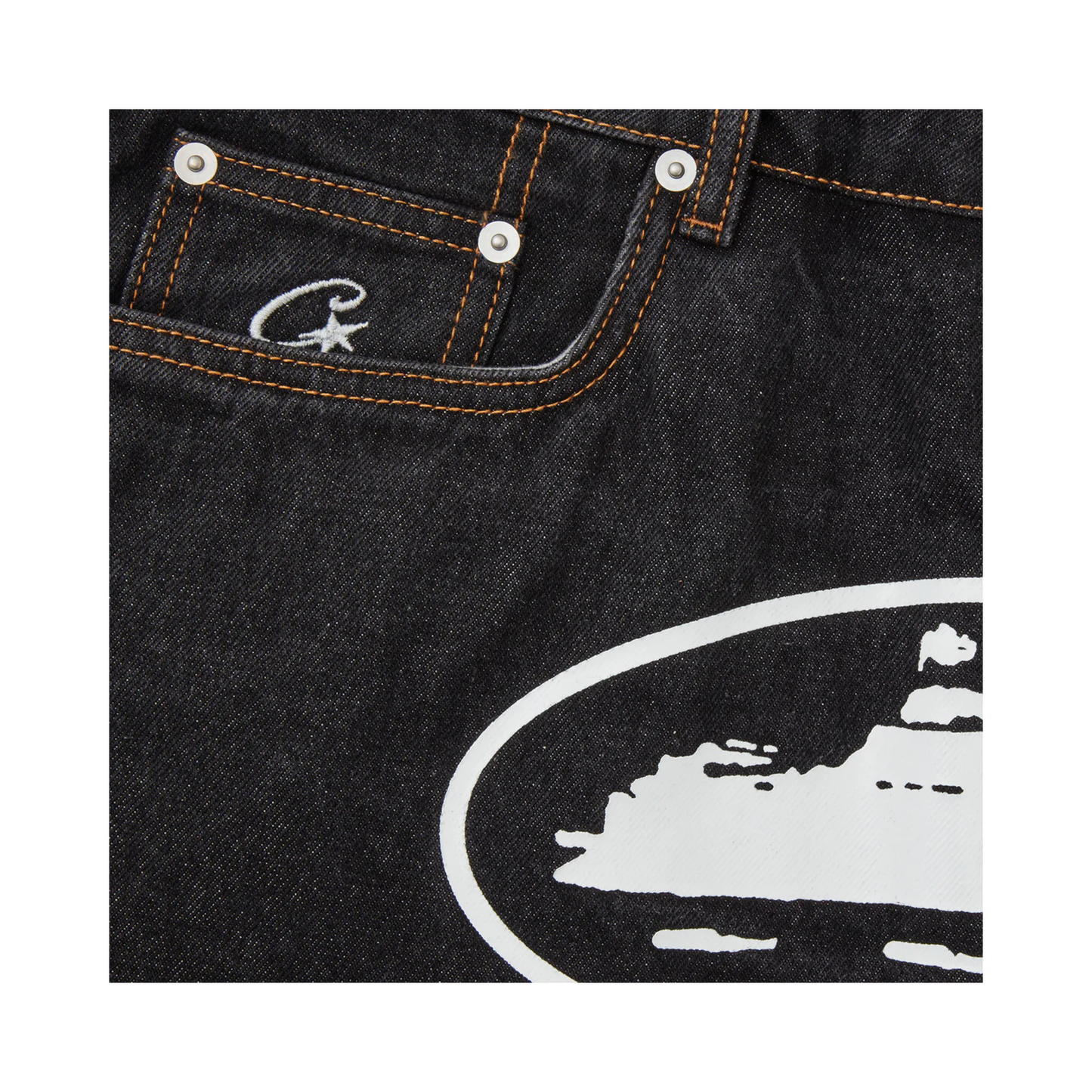 Corteiz Denim Jorts - Black Wash