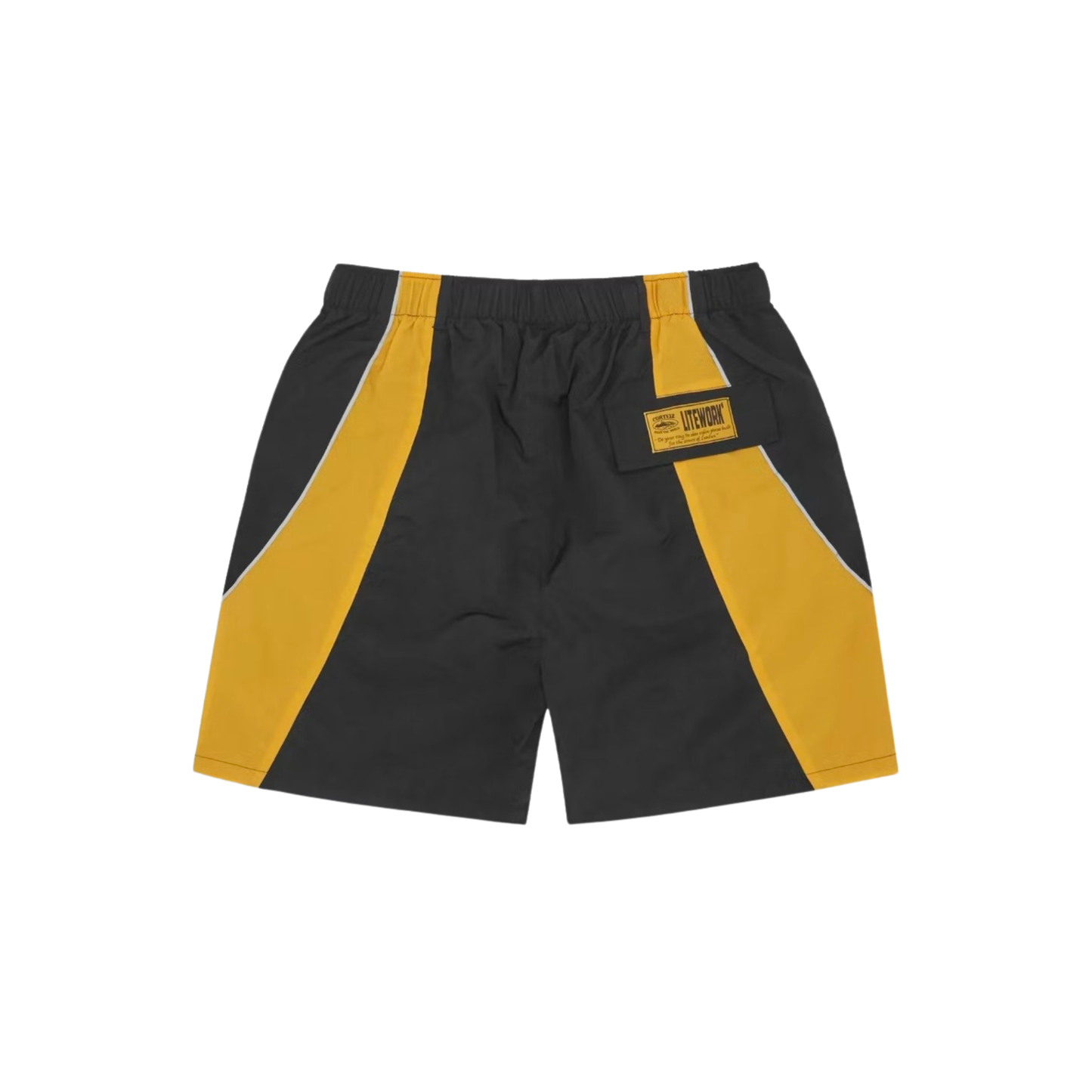 Corteiz Two-Tone Utility Shorts - Black/Yellow