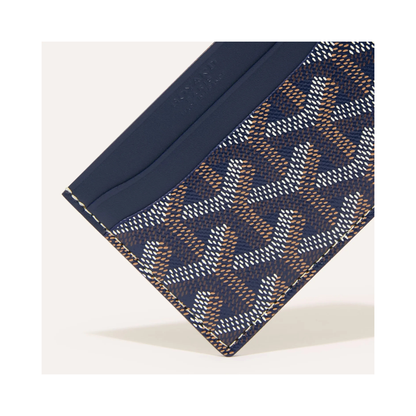Goyard Saint-Sulpice Card Wallet Navy Blue