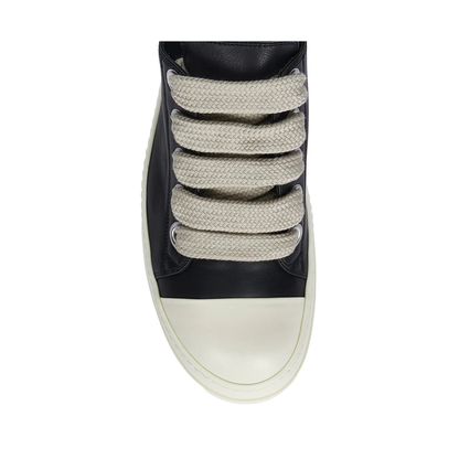 Rick Owens DRKSHDW Jumbo Lace Low Sneaker Black/Milk