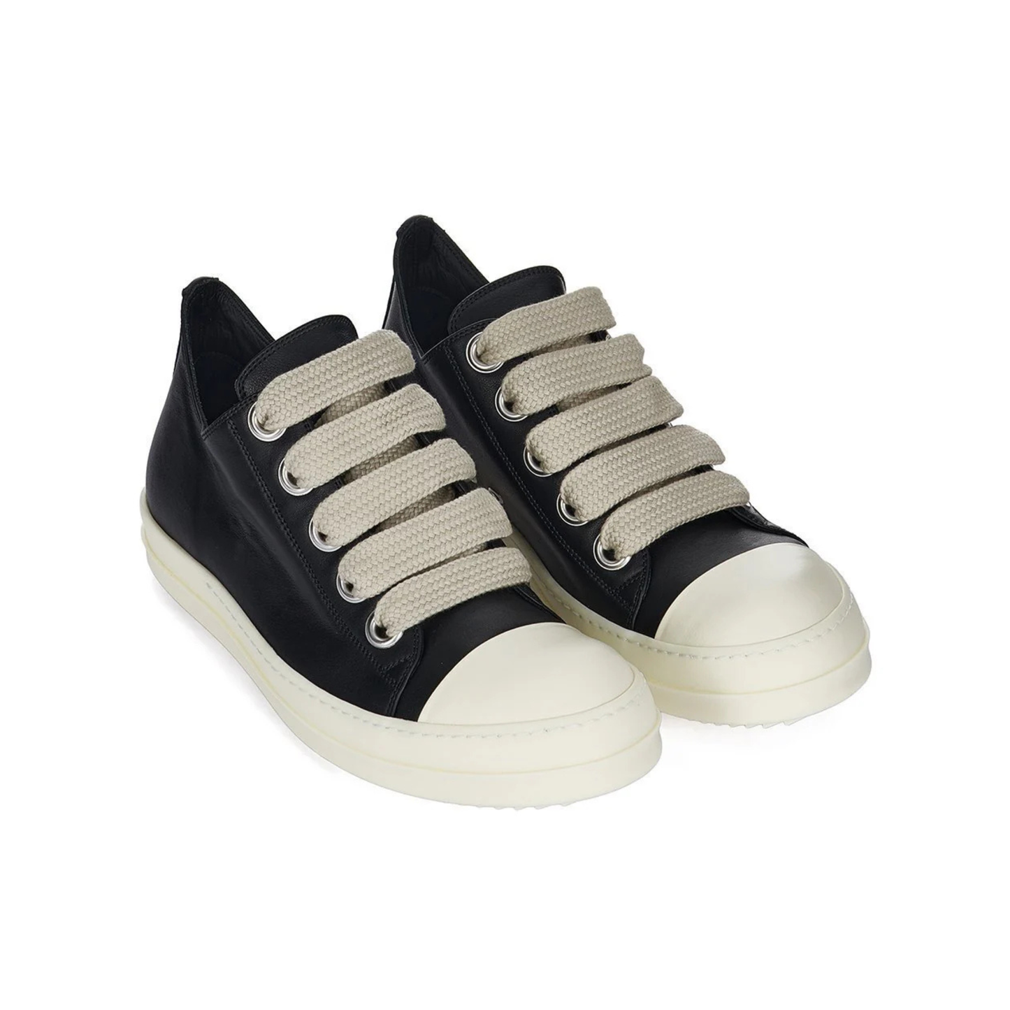 Rick Owens DRKSHDW Jumbo Lace Low Sneaker Black/Milk