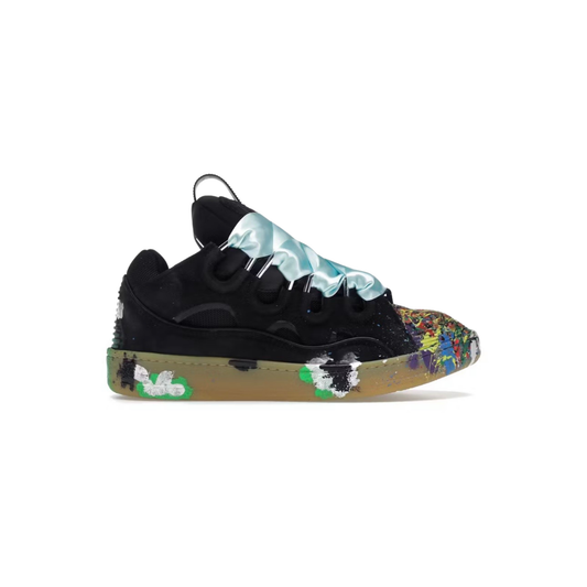 Lanvin Curb Sneaker Black Paint Splatter
