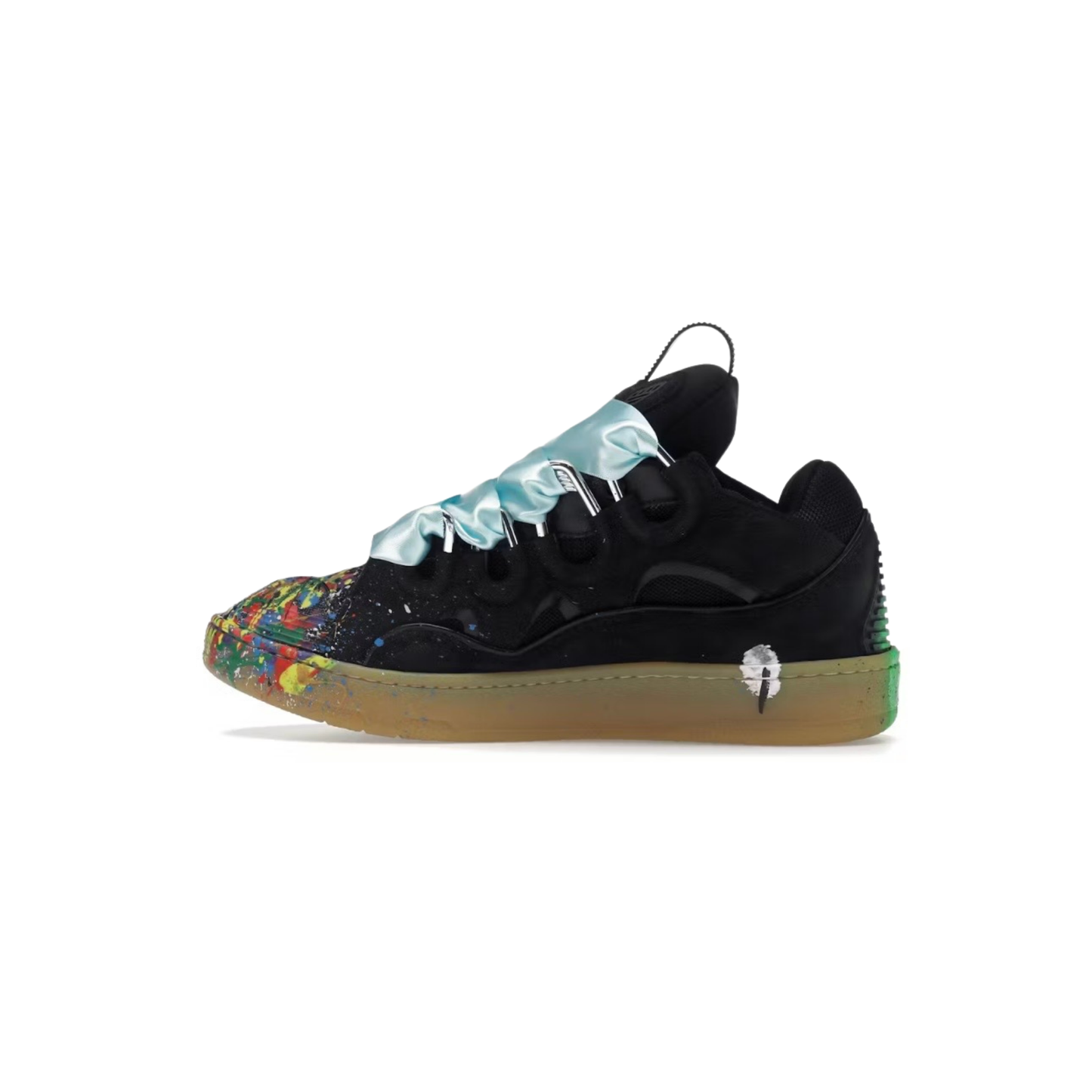 Lanvin Curb Sneaker Black Paint Splatter