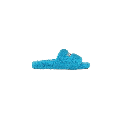 Balenciaga Furry Slide - Turquoise