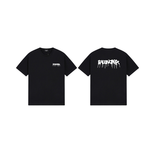 Balenciaga Drip Logo T-Shirt - Black