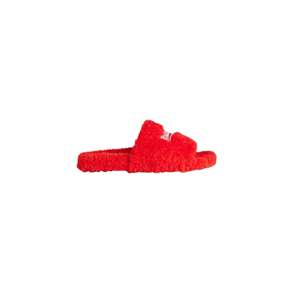 Balenciaga Furry Slide - Scarlet Red