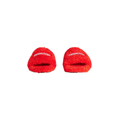 Balenciaga Furry Slide - Scarlet Red