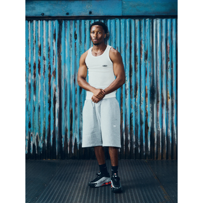 Corteiz Alcatraz Sweat Shorts Grey Melange Tonal