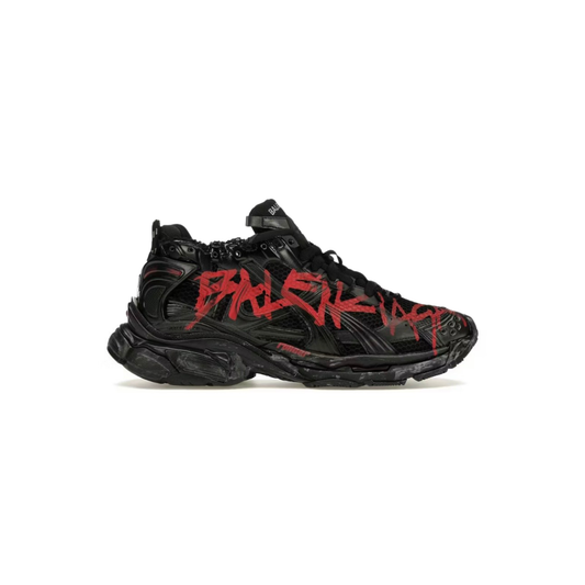 Balenciaga Runner Black Red Graffiti