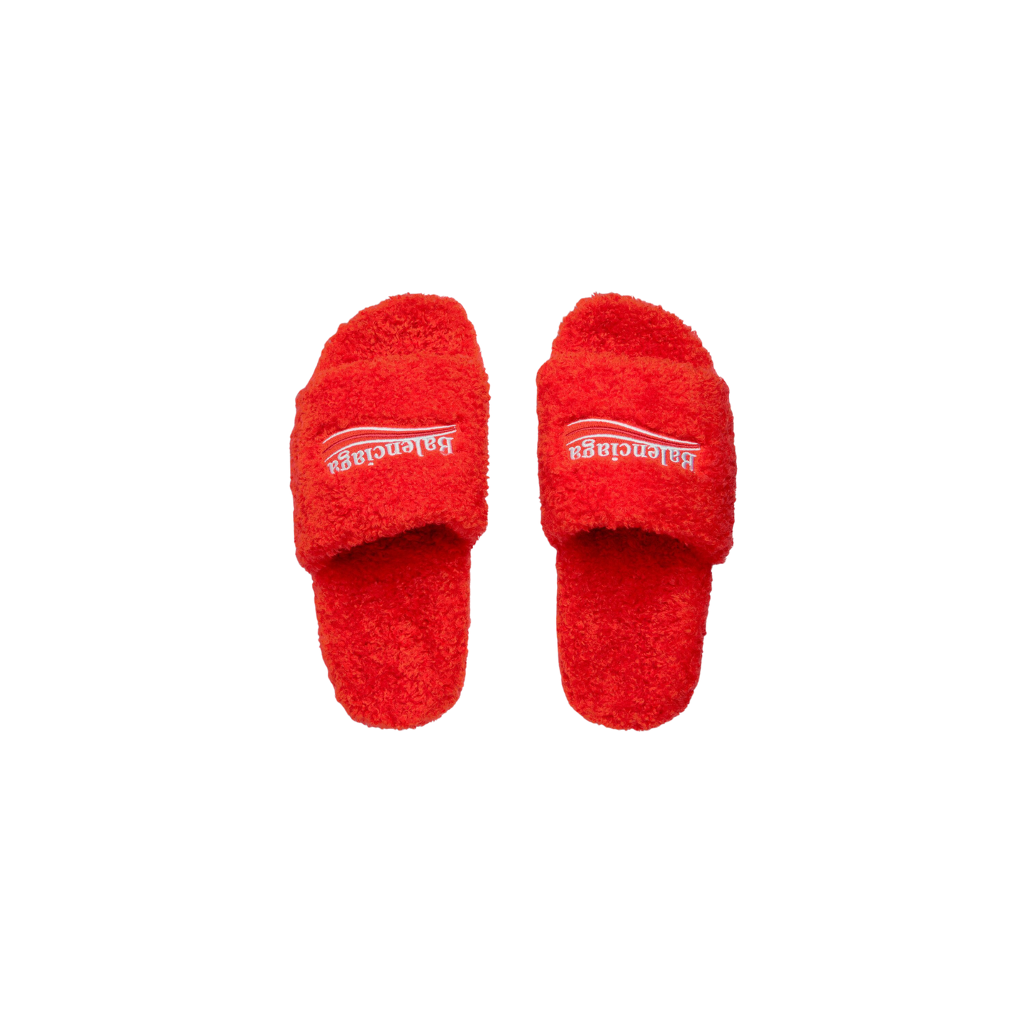 Balenciaga Furry Slide - Scarlet Red