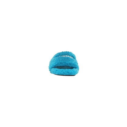 Balenciaga Furry Slide - Turquoise