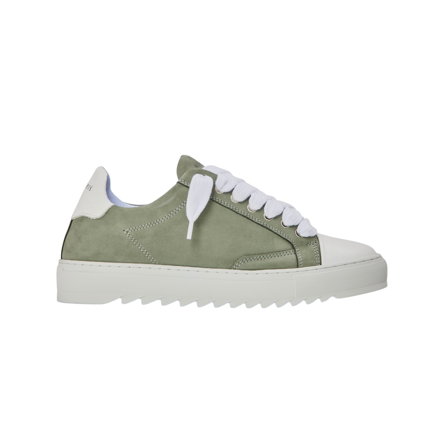 Numeris Suede Nubuck Low-Top Sneakers - Sage Green/White
