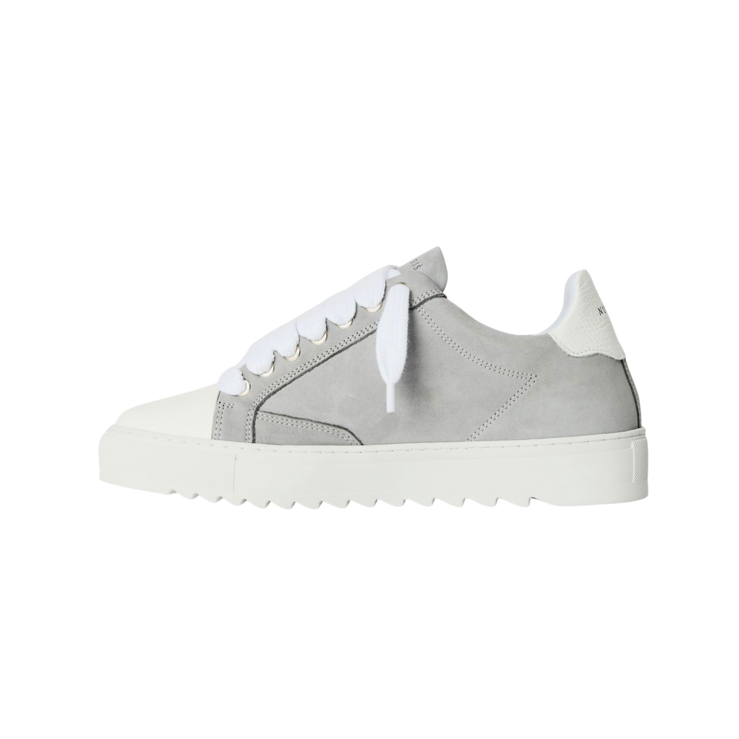 Numeris Suede Nubuck Low-Top Sneakers - Light Grey/White