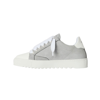 Numeris Suede Nubuck Low-Top Sneakers - Light Grey/White