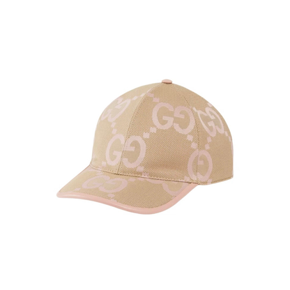 Gucci Jumbo GG Canvas Baseball Hat Camel & Pink