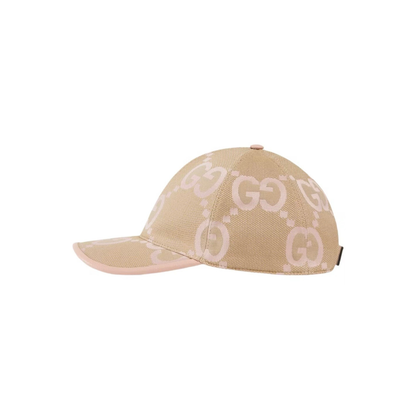 Gucci Jumbo GG Canvas Baseball Hat Camel & Pink