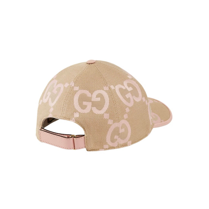 Gucci Jumbo GG Canvas Baseball Hat Camel & Pink
