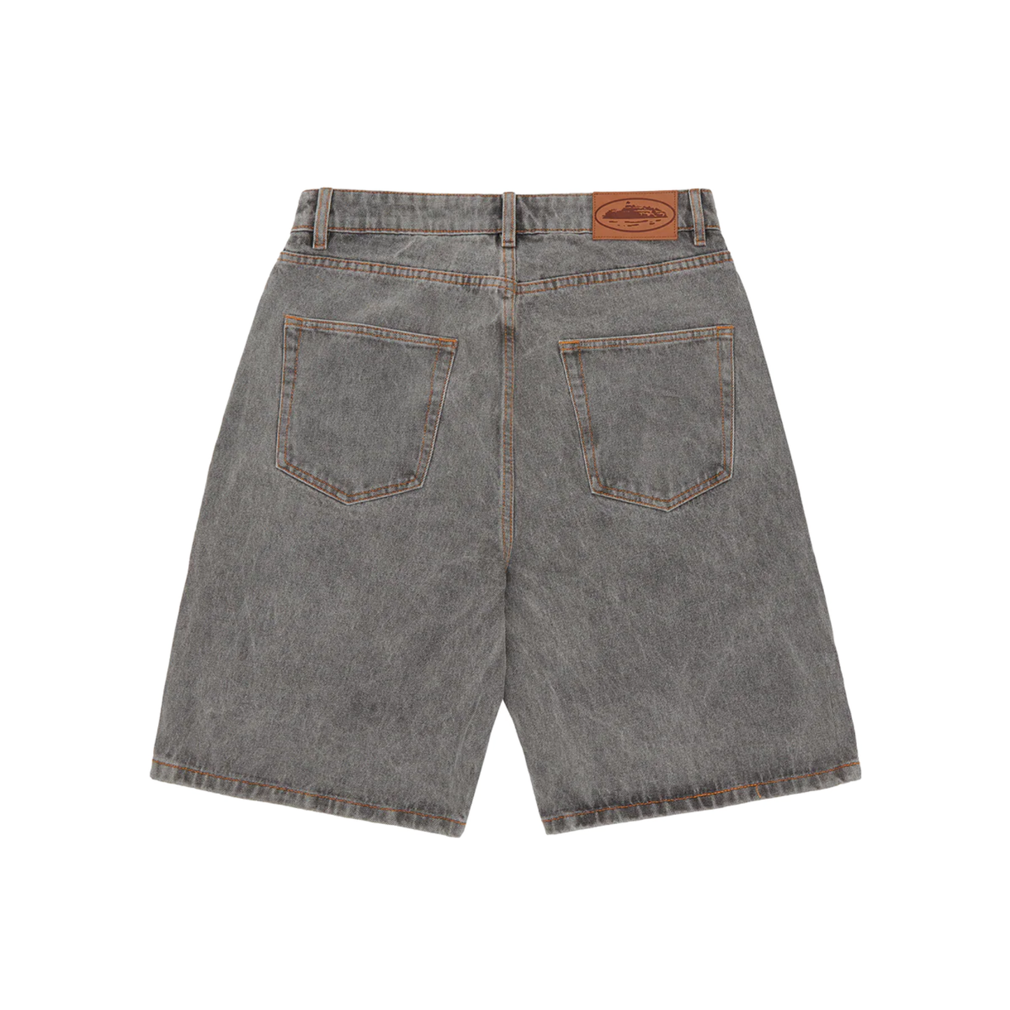Corteiz Alcatraz Denim Shorts Grey