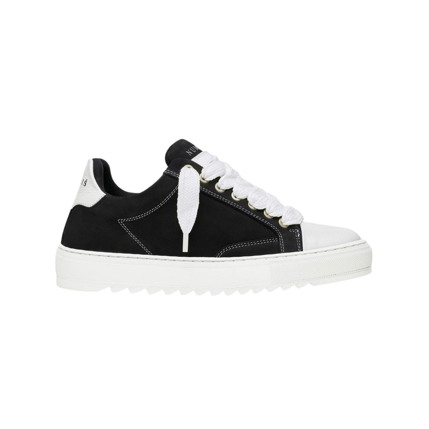 Numeris Contrast Canvas Low-Top Sneakers - Black/White