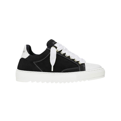 Numeris Contrast Canvas Low-Top Sneakers - Black/White
