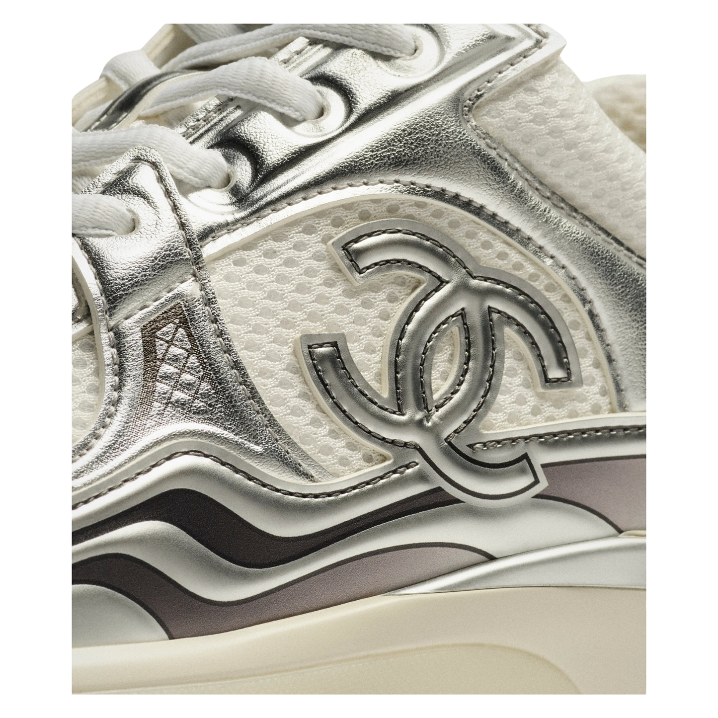 Chanel Runner Silver & White
