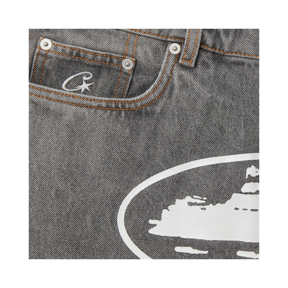 Corteiz Alcatraz Denim Shorts Grey
