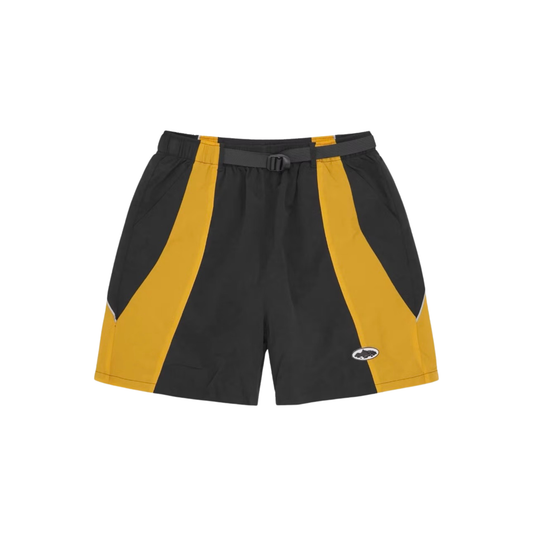 Corteiz Two-Tone Utility Shorts - Black/Yellow