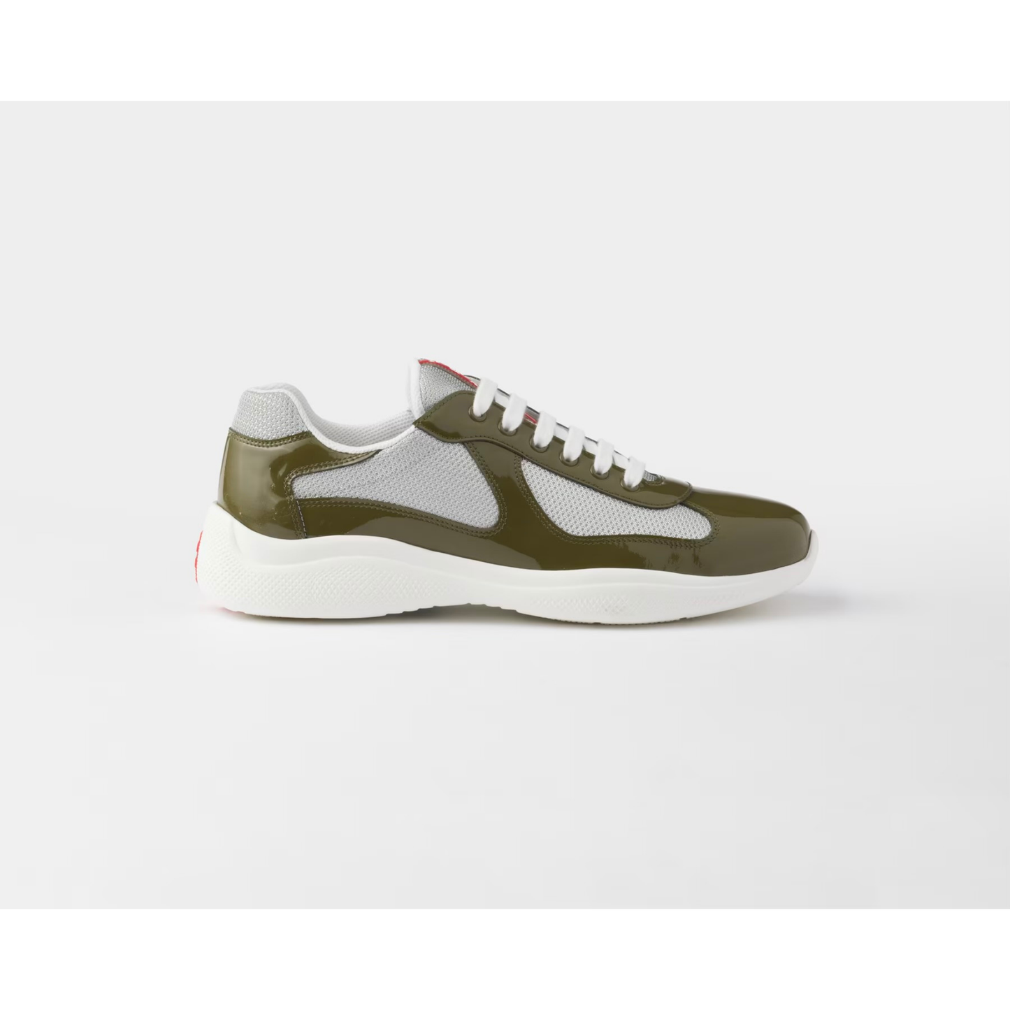 Prada Cup - Olive Green Mesh & Patent