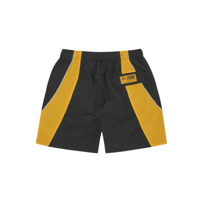 Corteiz Two-Tone Utility Shorts - Black/Yellow