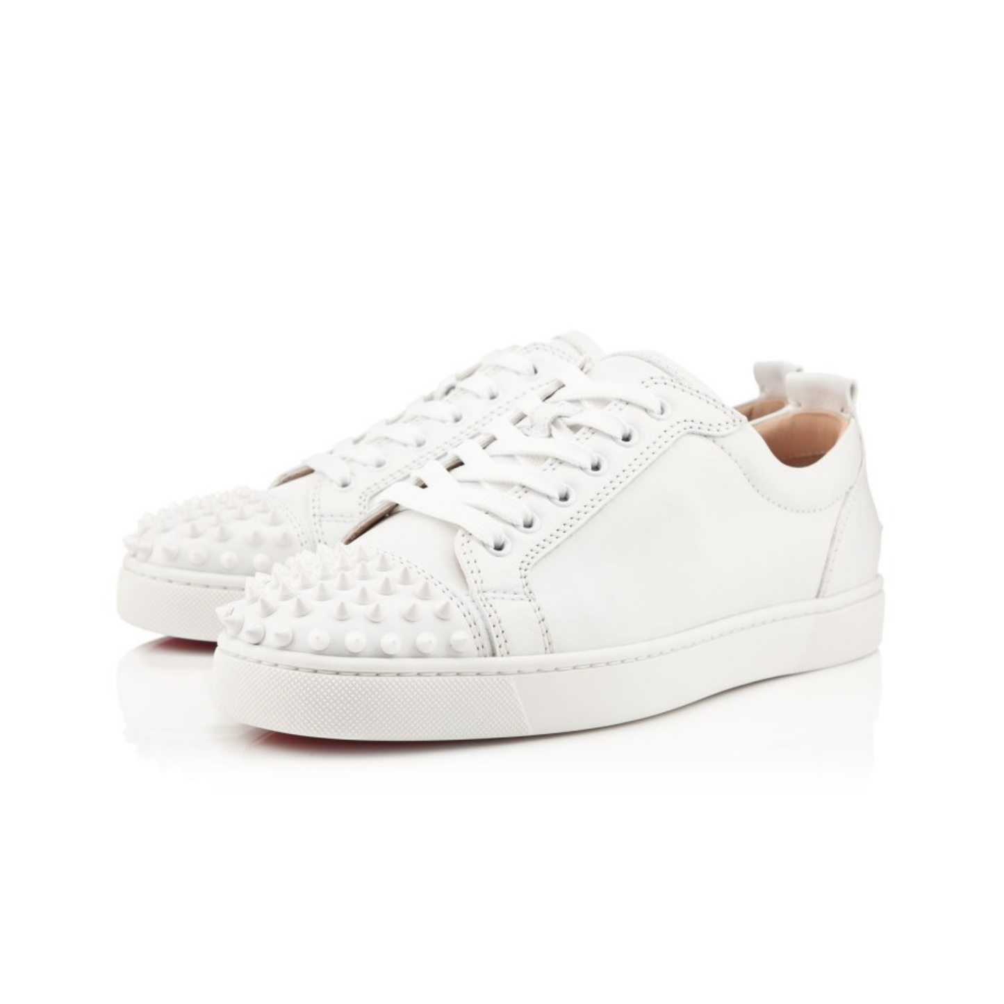 Christian Louboutin Spikes Triple White