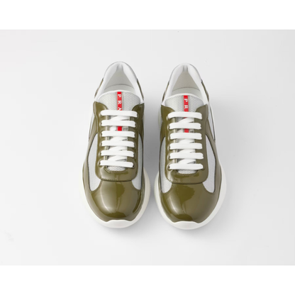 Prada Cup - Olive Green Mesh & Patent