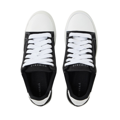 Numeris Contrast Canvas Low-Top Sneakers - Black/White