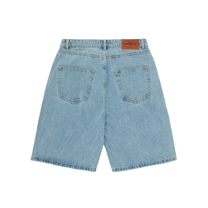 Corteiz Alcatraz Denim Shorts Blue