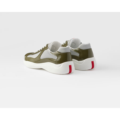 Prada Cup - Olive Green Mesh & Patent